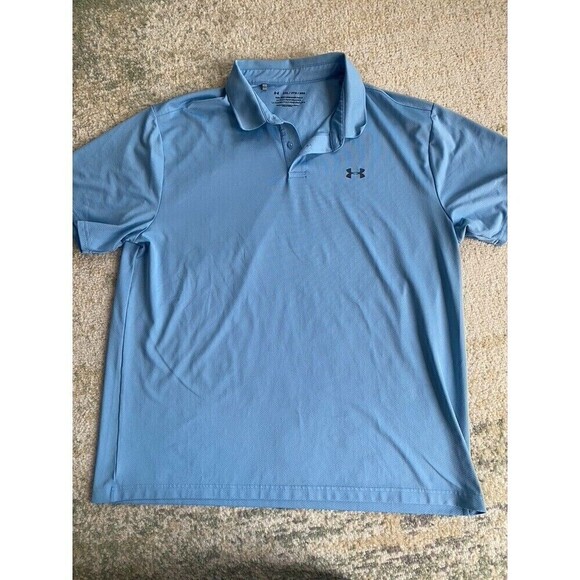 Under Armour Men’s The Performance Polo Men’s Shirt Size 2XL Blue Thicker Polo - Picture 1 of 5